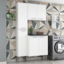 Ver imagem 1 de Conjunto Lavanderia Multiuso Armário e Balcão Multimóveis MP5020 Branco