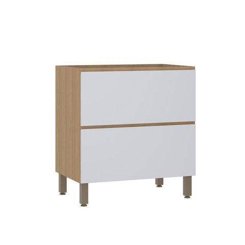 Balcão de Cozinha 80cm 1 Porta e 1 Gaveta sem Tampo Slim Luciane Móveis