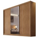 Ver imagem 1 de Guarda-roupa Casal 100% Mdf 3 Portas de Correr com Espelho 6 Gavetas Natus Novo Horizonte Cumaru