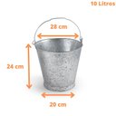 Ver imagem 2 de Balde Chapa Galvanizada com Alça em Arame Galvanizado Olibox