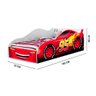 Cama Carro Mcqueen Infantil Vermelho Com Colchão N&E Loja Cama Carros - 6