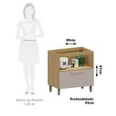 Ver imagem 4 de Balcão de Cozinha 80cm 1 Porta 1 Gaveta Elegance Luciane Móveis