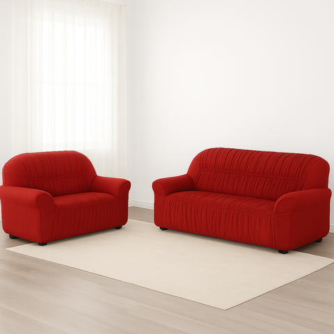 Capa de Sofá Elasticada 2 e 3 Lugares Malha Gel Vermelho