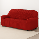 Ver imagem 3 de Capa de Sofá Elasticada 2 e 3 Lugares Malha Gel Vermelho