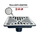 Ver imagem 5 de Ralo 20x20 Completo Concavo para Água Pluvial Saída Baixa 50mm