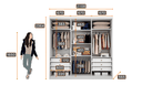 Ver imagem 4 de Guarda Roupa Casal 6 Portas 6 Gavetas - Messina-branco - Móveis Novo Horizonte