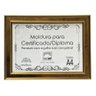 Moldura A4 Quadro Certificado Diploma de Luxo e Tela Acetato Arte na Arte Moldura A-4 Moldura Dourad - 1