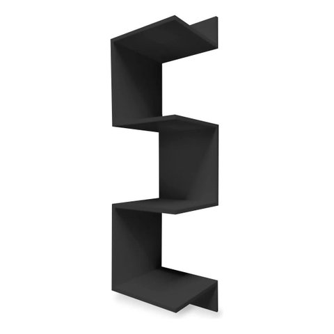 Prateleira de Canto Mdf Preto