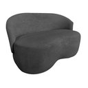 Ver imagem 2 de Namoradeira Decorativa Beatriz Orgânica Suede Cinza