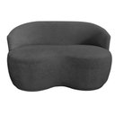 Ver imagem 3 de Namoradeira Decorativa Beatriz Orgânica Suede Cinza