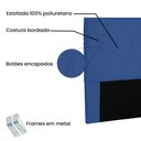 Ver imagem 2 de Cabeceira Solteiro 0,90m Aquilla Suede Azul Marinho