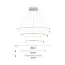 Ver imagem 4 de Lustre Pendente Skylight Júpiter 3037 Led Bivolt Branco