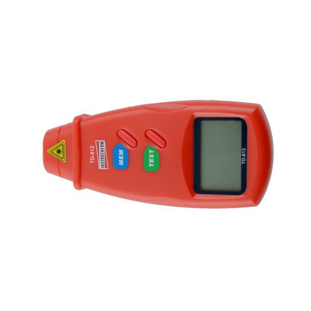 Tacômetro Digital Óptico Mira Laser Faixa 2,5 a 99999 Rpm Medição Velocidade Portátil Com Estojo - 3