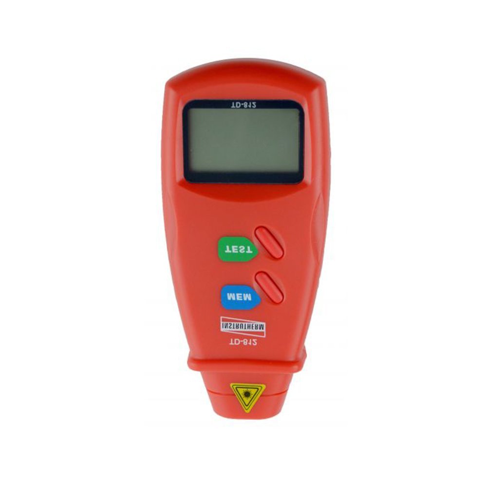 Tacômetro Digital Óptico Mira Laser Faixa 2,5 a 99999 Rpm Medição Velocidade Portátil Com Estojo - 2