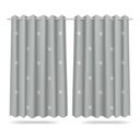 Ver imagem 1 de Cortina Infantil Estrelas Brancas Tecido Premium 2,60x1,50m