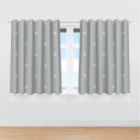 Ver imagem 2 de Cortina Infantil Estrelas Brancas Tecido Premium 2,60x1,50m