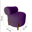 Ver imagem 6 de Kit 2 Poltronas Decorativa Mônaco Veludo Roxo
