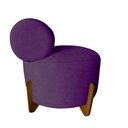 Ver imagem 3 de Kit 2 Poltronas Decorativa Mônaco Veludo Roxo