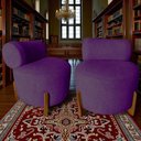 Ver imagem 7 de Kit 2 Poltronas Decorativa Mônaco Veludo Roxo