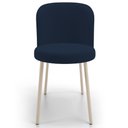 Ver imagem 3 de Kit 03 Cadeiras para Sala de Jantar Cozinha Estofada Gavi Arena L02 Suede Azul Marinho - Lyam Decor