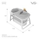 Ver imagem 6 de Banheira Ofurô Dobrável Portátil 210 Litros Adulto 112 Cm Vg+ Cinza
