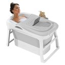 Ver imagem 1 de Banheira Ofurô Dobrável Portátil 210 Litros Adulto 112 Cm Vg+ Cinza