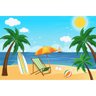 Painel De Tecido Sublimado Praia Ensolarada - 1