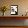 Placa Decorativa Mdf Paz Amor e Gato Tam A4 Sala Quarto Gt2 - 4