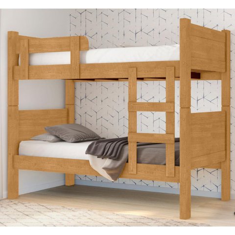 Cama Solteiro Beliche com Colchão Buriti Naturalle