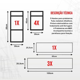 Nicho Prateleira Suspenso Rustico Inovador Moderno Chique - 3