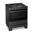 Ver imagem 1 de Fogão a Gás 5 Bocas Ideal Super Glass Preto Mesa de Vidro F5VAP - Esmaltec