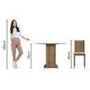 Ver imagem 5 de Conjunto Sala de Jantar Madesa Débora Mesa Tampo de Vidro Redondo 4 Cadeiras - Rustic/lírio Bege