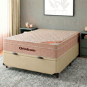 Ver imagem 1 de Conjunto Cama Box Bau Perola Casal + Colchão Molas Ensacadas Airtech Ortobom