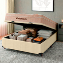 Ver imagem 5 de Conjunto Cama Box Bau Perola Casal + Colchão Molas Ensacadas Airtech Ortobom