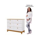 Ver imagem 4 de Cômoda Infantil 100% MDF com 6 Gavetas 120cm Multimóveis Crper-CMO017 Branco/Madeirado