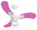 Ver imagem 1 de Ventilador Teto New Baby Colors 3 Pás Mdf Branco