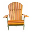 Ver imagem 3 de Cadeira Adirondack Jardim Externa Pavão Dobrável Bicolor Verde e Verniz