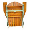 Ver imagem 5 de Cadeira Adirondack Jardim Externa Pavão Dobrável Bicolor Verde e Verniz