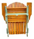 Ver imagem 5 de Cadeira Adirondack Jardim Externa Pavão Dobrável Bicolor Verde e Verniz