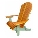 Ver imagem 4 de Cadeira Adirondack Jardim Externa Pavão Dobrável Bicolor Verde e Verniz