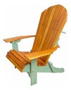 Ver imagem 4 de Cadeira Adirondack Jardim Externa Pavão Dobrável Bicolor Verde e Verniz