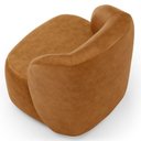 Ver imagem 3 de Kit 02 Poltronas Giratória Orgânica para Sala Living Heidy F04 Couríssimo Whisky - Lyam Decor
