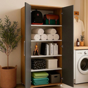 Ver imagem 6 de Armário Lavanderia Multiuso 2 Portas com 5 Prateleiras