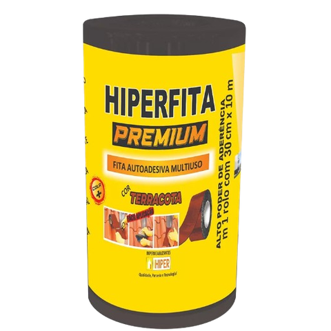 Fita Asfáltica Terracota Telhado 30CMX10MT Hiperfita Premium