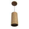 Pendente de Madeira Tubo 1xe27 - Freijó - 4