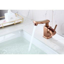 Torneira de Banheiro/lavabo Monocomando Misturador Modena Rosé Gold - 1
