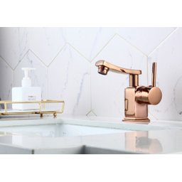 Torneira de Banheiro/lavabo Monocomando Misturador Modena Rosé Gold - 3