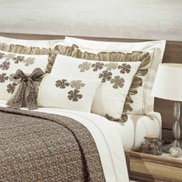 Kit Colcha Queen Doce Lar 7 Peças Bernadete Casa Algodão 150 Fios - 3 Kit Colcha Queen Doce Lar 7 Peças Bernadete Casa Algodão 150 Fios - 3