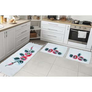 Jogo Passadeira Cozinha Kit 3 Peças Mexicano Pintado a Mão Silvestre