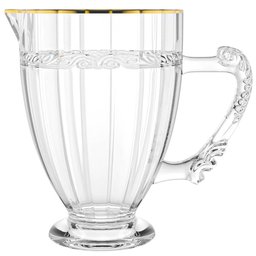 Jarra de Suco e Água em Cristal Transparente Imperial Fio de Ouro 1l - Lyor - 2